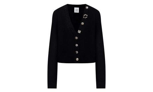 Fancy Button Mini Cardigan WMNS "Black" WH76KN220B BLAC