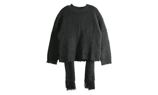 Knit Scarf "Dark Grey Melange" S52HL0049 M13132 855M