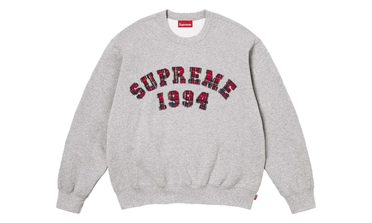 Plaid Arc Crewneck "SS26 - heather grey" SU27410