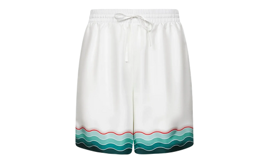 Montagne Ondulee Silk Shorts "White" MPF25 TR 012 03