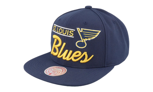 NHL Retro Lock Up Snapback Cap "St. Louis Blues - Blue" 6HSSLD21213 SLUBLUE