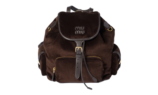 Velluto Righe Zaino Handbags WMNS "Ebano" 5BZ042 V OOM AF81 F0192
