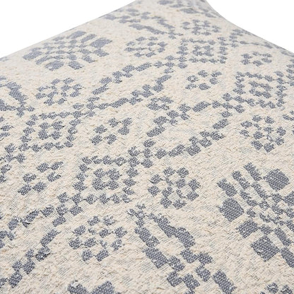 Woven Cotton Jacquard Pillow 20 L x 20 W x 0 H Greige