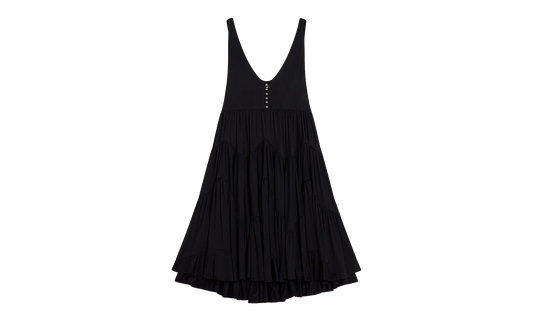 SLEEVELESS GATHERED SHORT DRESS "Black" RW DR0009 4893 P24 10