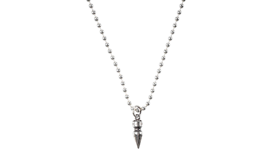 Rivet Bullet Pendant 925 Necklace "Sterling Silver" CHRM0903