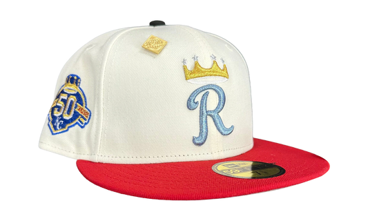 59FIFTY Kansas City Royals 50th Anniversary Fitted Hat "Cream / Red" NE475