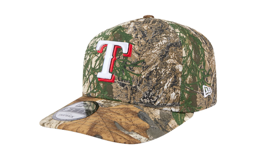 9FIFTY Texas Rangers A Frame Snapback Hat "Real Tree" NE398