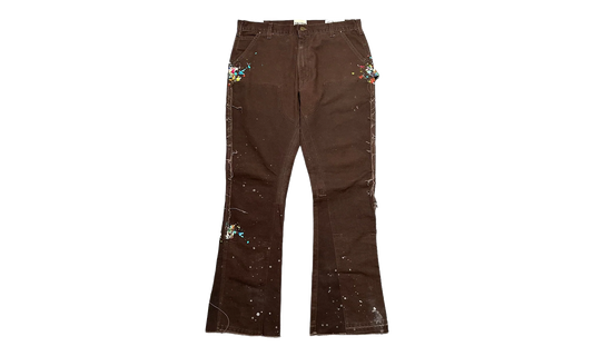 LA Flare Carpenter Pants Paint Splatter "Dark Brown Multi" GDLFCDB