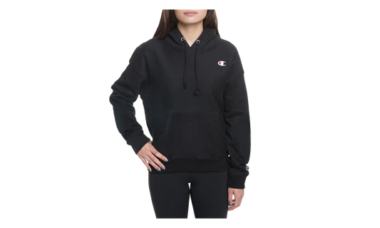 Reverse Weave C Logo Regular Fit Pullover Hoodie WMNS "Black" GF757 003