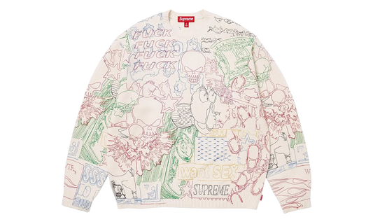 Collage Embroidered Sweater "SS26 - White" SU27294