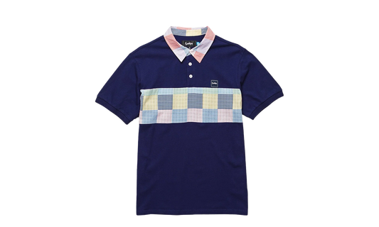South Hampton Seersucker Patchwork Polo Shirt "Navy" 1542K3855 NVY
