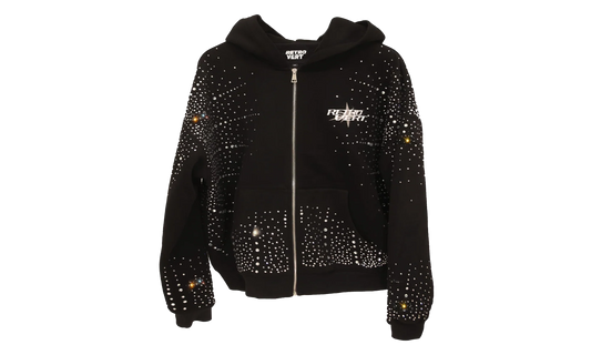 Rhinestone Zip Up Jacket "Black" RET028