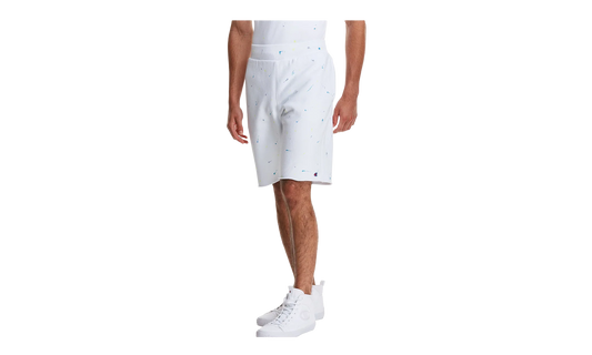 C-Life Reverse Weave Paint Splatter Shorts "White" 825977 AZ0C