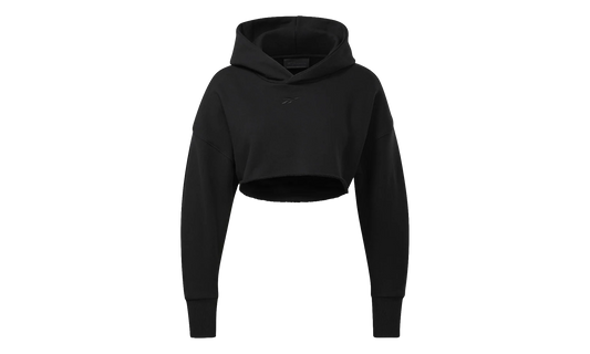 Cardi B Crop Hoodie WMNS "Black" H48407