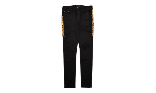 Half Track Broken Jeans "Black Leopard" S0M01154SD BLA