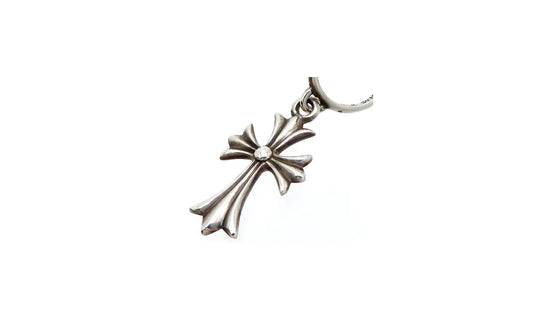 Tiny CH Cross Hoop Earring "Single Earring - Silver" CHRM0670