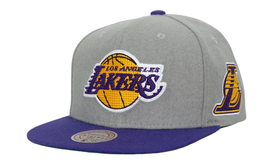 NBA Melt Stitch Snapback Cap "Los Angeles Lakers - Grey" HS9444 LALGREY