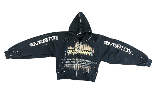 Radical Paper Rose Zip Hoodie "Mechanic Black" RDCL HD08 MECH