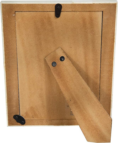 Amazoncom White Resin Photo Frame with Beige Accents Holds 5 x 7 Photo