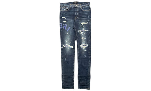 Old English Logo Bandana Patch Jeans "Deep Classic Indigo Multi" PS22MDS148 403