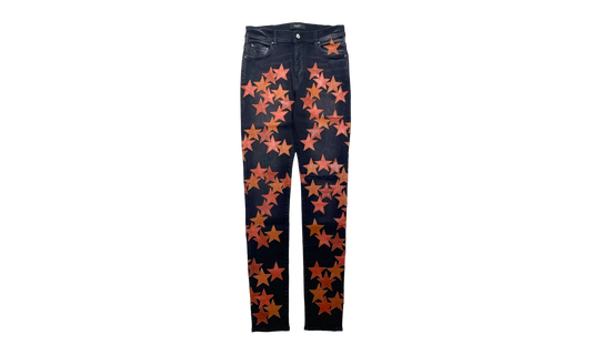 Leather Star Patch Jeans "Chemist - Aged Black" SS22MDS022 23