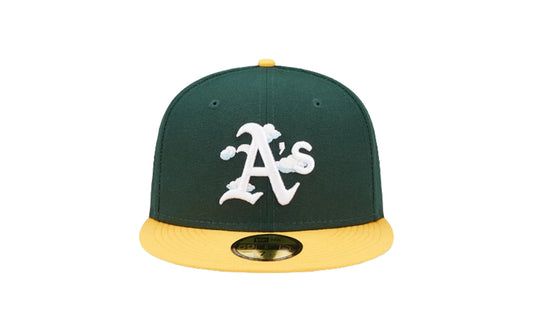 59Fifty MLB Oakland Athletics Comic Cloud Fitted Hat "Green" 60243842