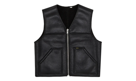 Reversible Faux Shearling Work Vest "FW24 - Black" SU27215