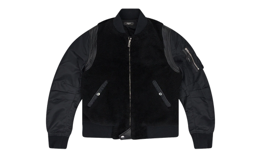 Shearling Bomber Jacket "Black" PS22MLJ026_BLACK
