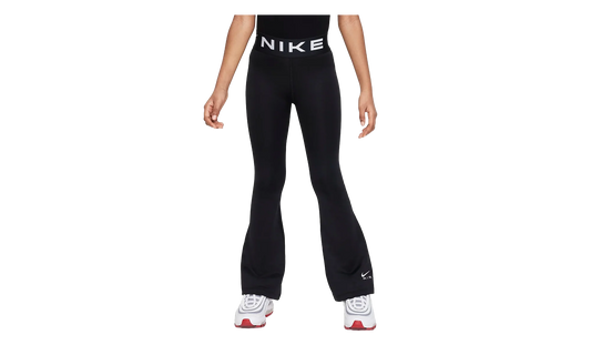 Air Essential Girls' High-Waisted Flared Leggings GS "Black / White" FD2963 010