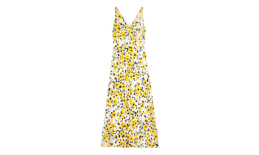 FLORAL SLEEVELESS A-LINE MIDI DRESS "Yellow" RW DR0127 5775 A23 0210