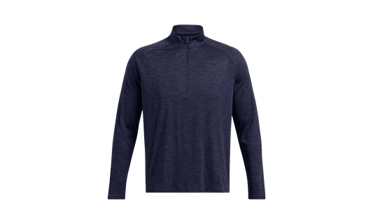 Long Sleeve Tech Textured 1/2 Zip High Neck "Midnight Navy / Black" 1382797 410