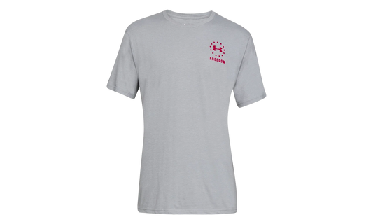 Freedom Left Chest Live T-Shirt "Steel Medium Heather / Red" 1330059 035