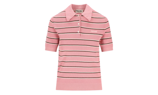 Striped Cotton Knit Polo Shirt WMNS "Pink" MMLB35 183M F0028