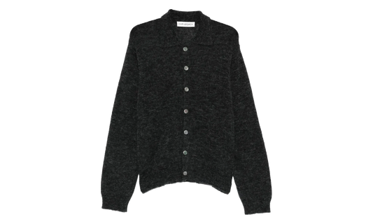 Evening Polo Shirt "Charcoal Melange Fuzzy Alpaca" M2263EC