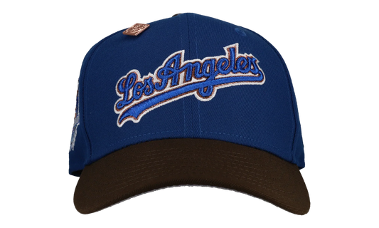 59FIFTY Los Angeles Dodgers 50th Season Fitted Hat "Metallic Blue / Walnut" 123451299686