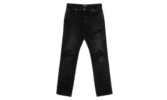 Leather Straight MX1 Jean "Vintage Black" AMDNGH1086 097