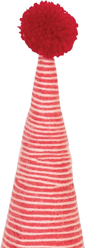 Wool Yarn Wrapped Tree with Pom Pom Red