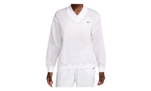 Sportswear Essential Loose UV Woven Long-Sleeve V-Neck WMNS "White" FV7649 100