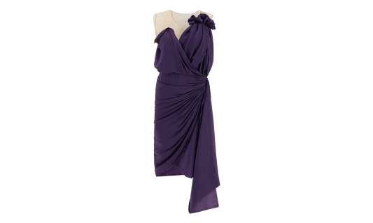 DRAPED MINI DRESS "RAISIN" RW DR0121 4778 E22 79