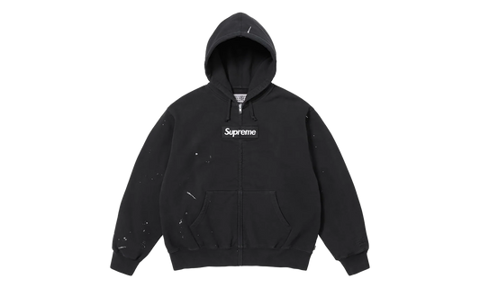 MM6 Maison Margiela Box Logo Zip Up Sweatshirt "SS26 - Black" SU27169