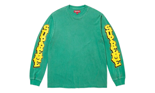 Cracked Sleeve Long Sleeves Top "SS26 - Washed Green" SU27436