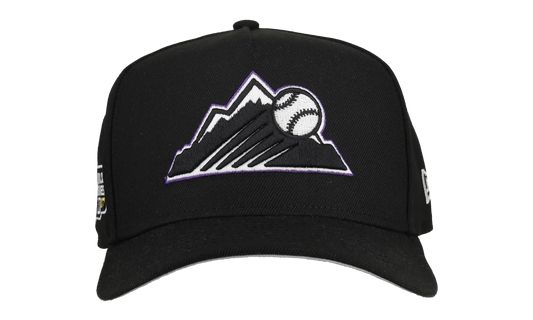 9FIFTY Colorado Rockies 2007 Team Color A Frame Snapback Hat "Black (Grey Brim)" NE472