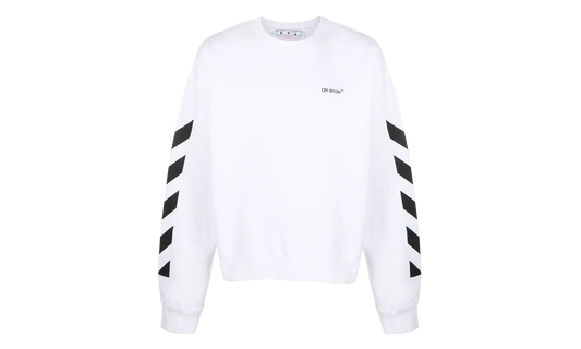 Diagonal Helvetica Oversized Sweatshirt "White" OMBA058C99FLE0010110