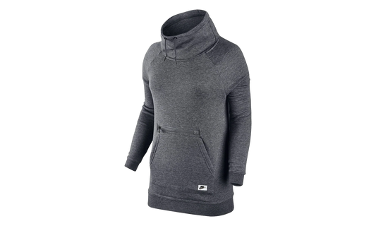 Sportswear Modern Funnel Neck Sweatshirt WMNS "Grey / Black" 803599 091