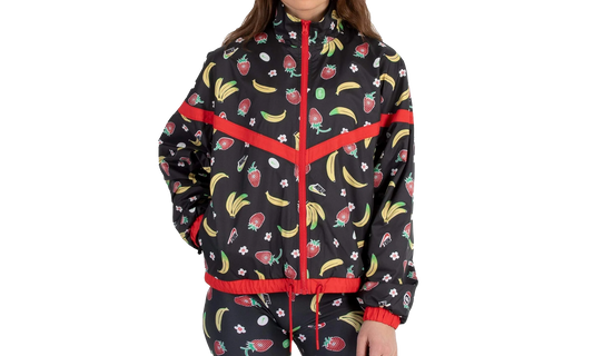 Sportswear Woven Printed Jacket WMNS "Black Red" CJ3719 010
