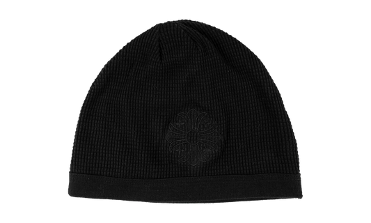 Waffle Cross Beanie Hat "Black" CHRM0785