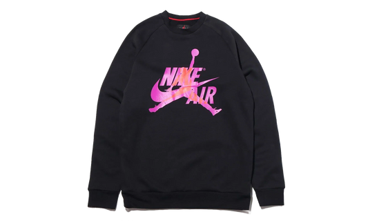 Air Jordan Jumpman Classics Crewneck Sweatshirt "Black / Vivid Purple / Orange" BV6006 011