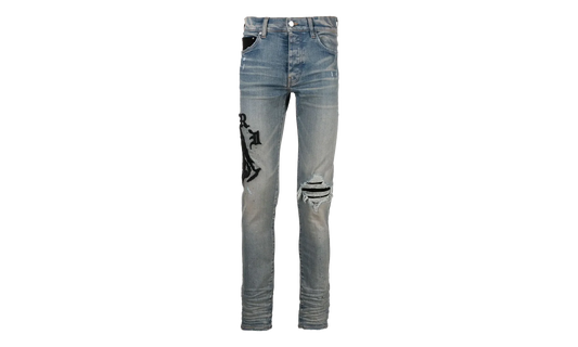 Amiri x Wes Lang Reaper Logo Jeans Clay "Indigo Black" AW22MDS002 408