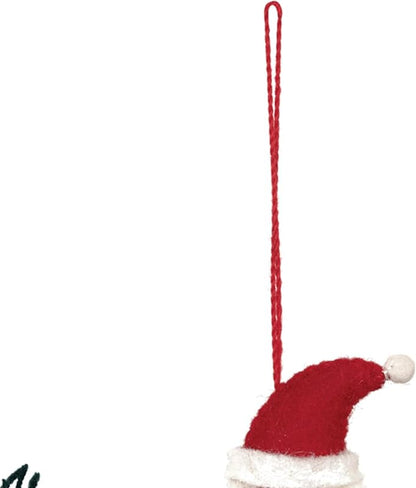 Wool Felt Santa Ornament Multicolor