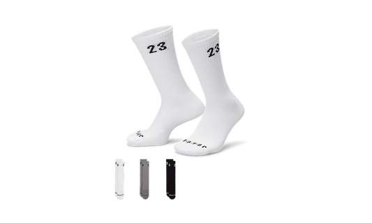 Essentials Crew Socks (3 Pairs) "Black/Grey/White" DA5718 911